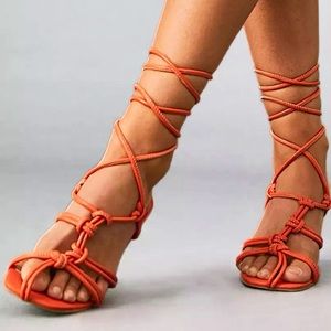 NIB Anthropologie Strappy Heeled Sandals